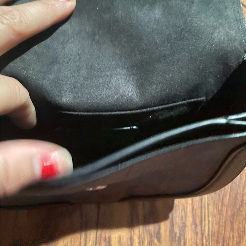 Coach Georgie Saddle bag—a small purse. Black and brown, classic C coach… - Picture 7 of 13
